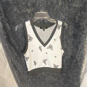 3/$25 Crop Butterfly Top